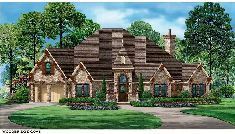 image of french country house plan 1101
